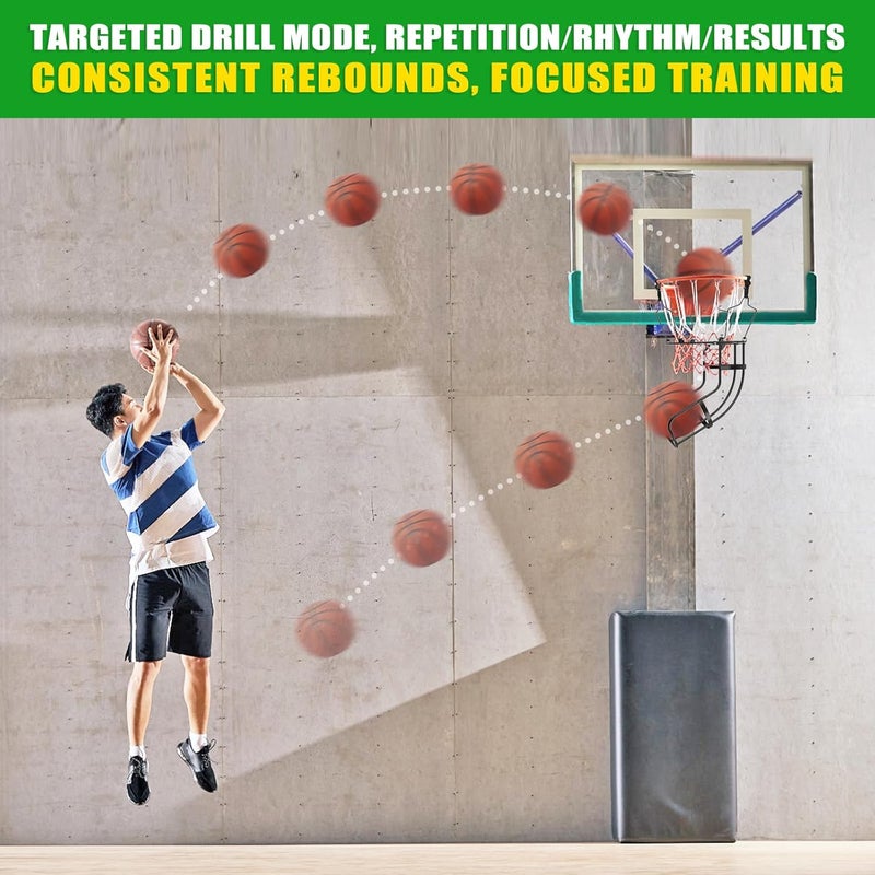 KingDolly 360° Swivel Track Basketball Return Attachment, Basketball Rebounder with 3 Anti-Slip Buckles, Ball Return for Basketball Hoop for Solo Practice, Shooting Training Indoor/Outdoor - Image 4